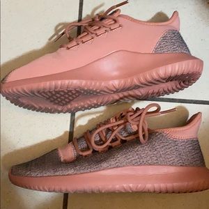 Salmon colored adidas